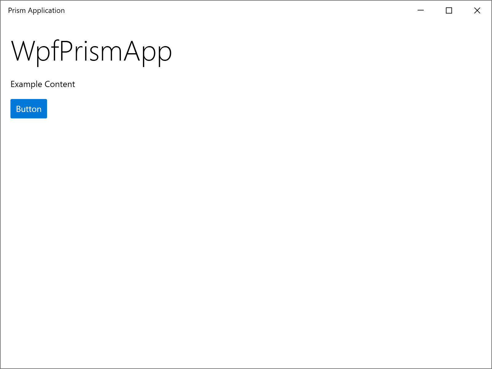 WpfPrismAppTemplate Visual Studio 2019 WPF Template Using Prism
