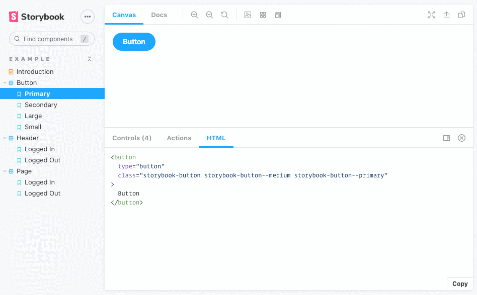 Integrations Storybook Frontend for UI development