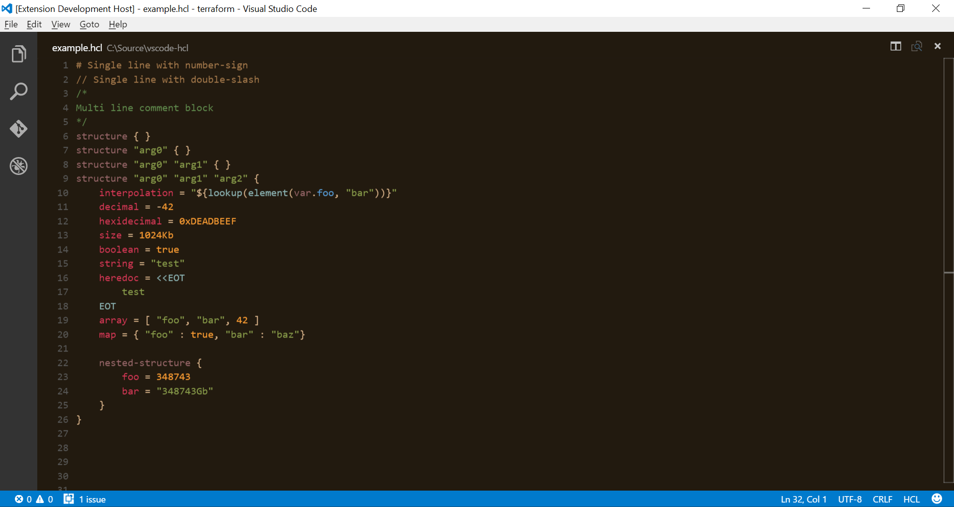 GitHub wholroyd/vscodehcl Visual Studio Code support for the
