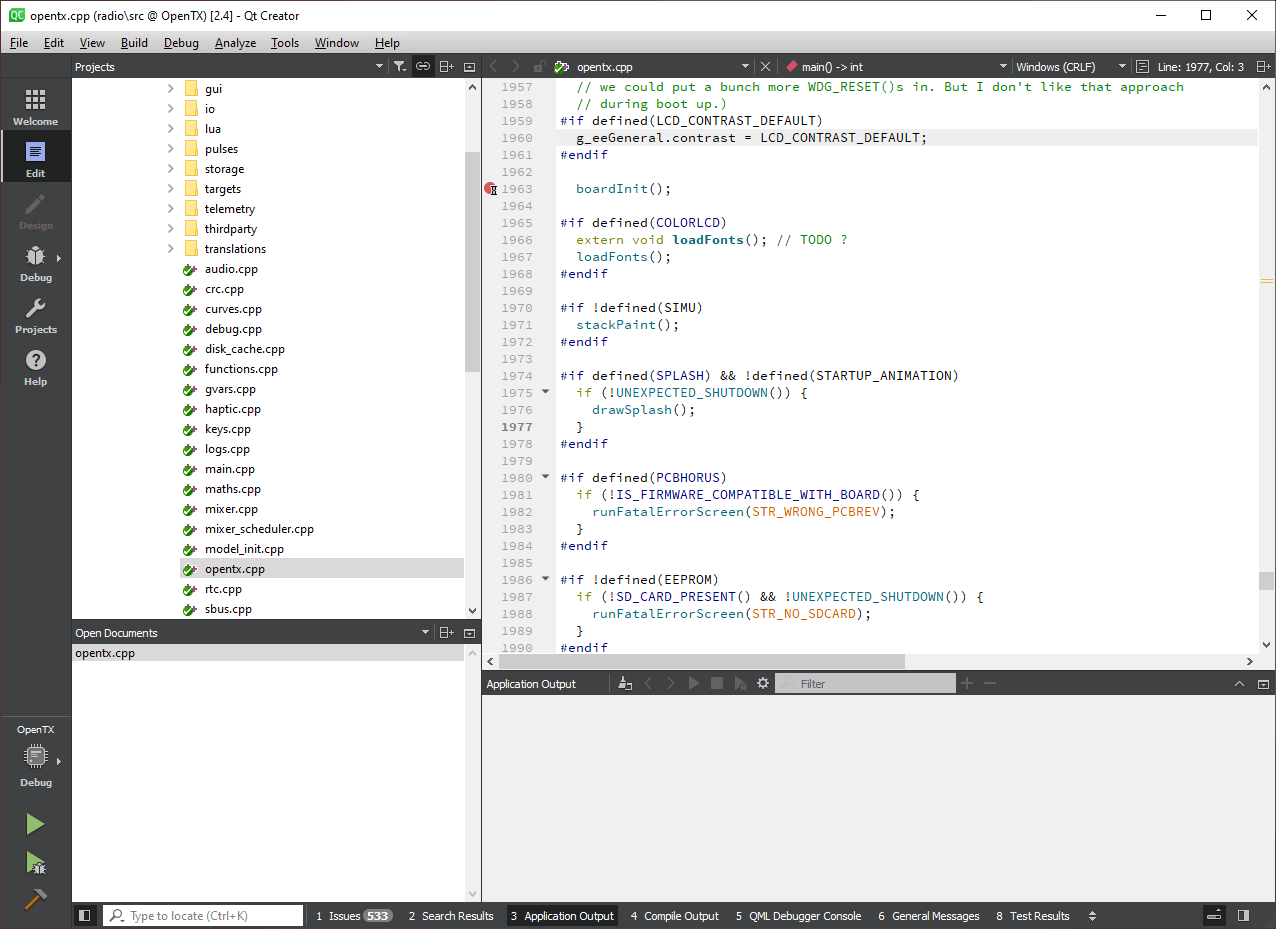 In Circuit Debugging with Qt Creator · EdgeTX/edgetx Wiki · GitHub