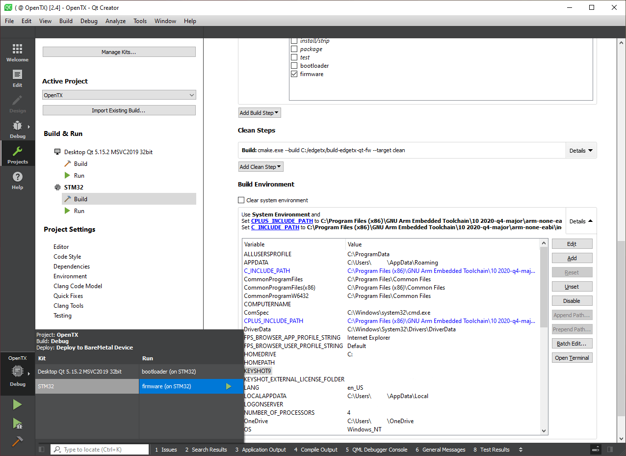 Building and debugging with Qt Creator · EdgeTX/edgetx Wiki · GitHub
