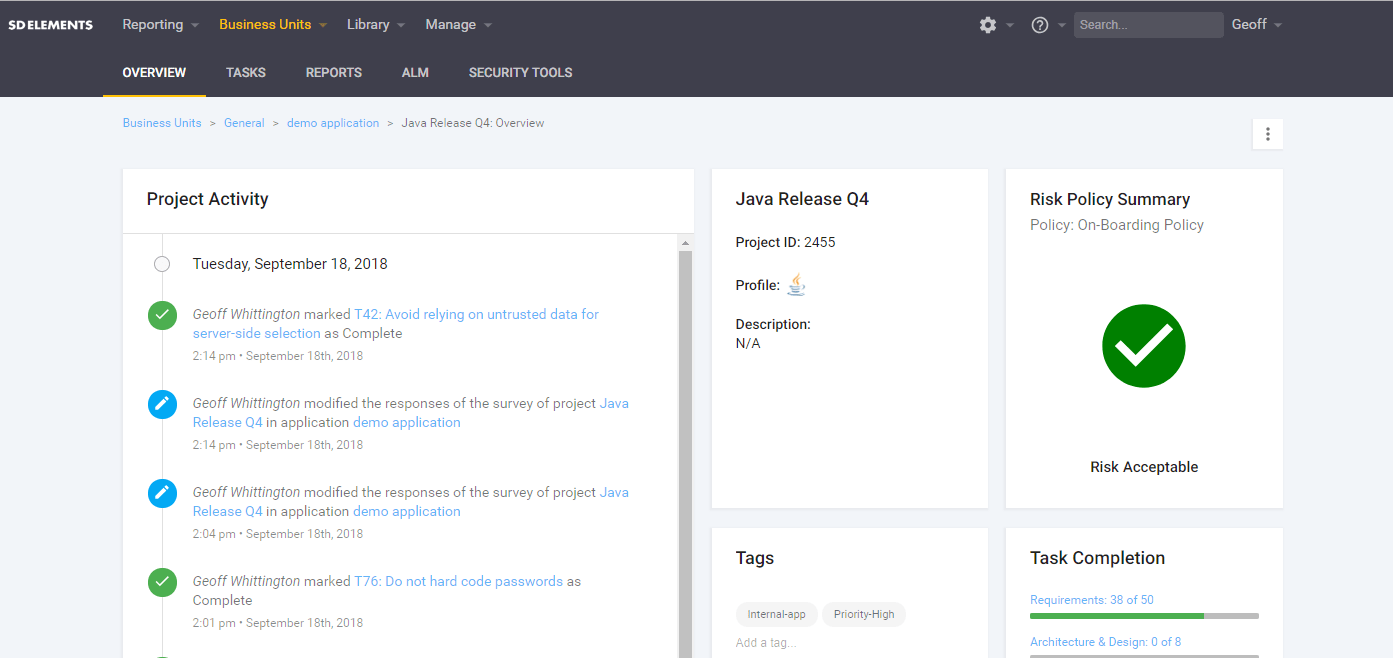 Getting started sdelements/sdelementsazuredevopsplugin GitHub Wiki
