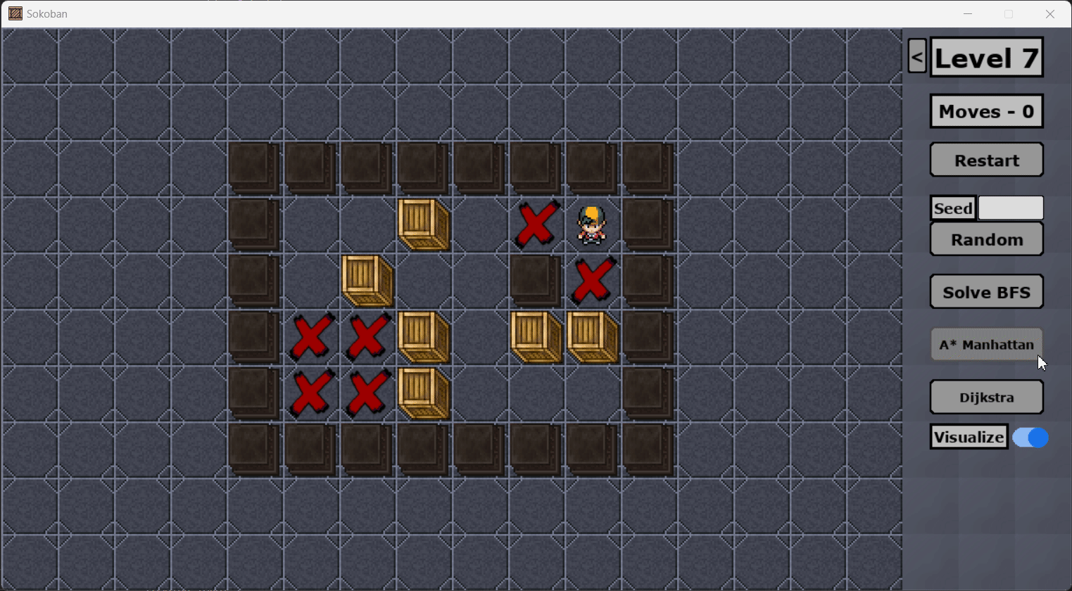 GitHub xbandrade/sokobansolvergenerator Sokoban puzzle generator