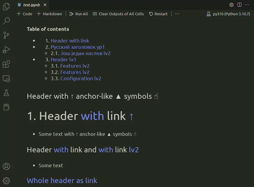 Jupyter TOC Visual Studio Marketplace