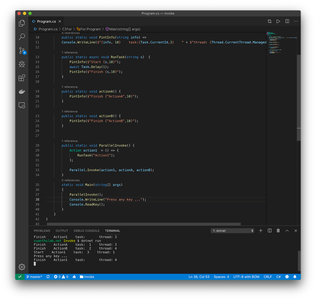 Lập trình multi thread C sử dụng Parallel chạy song song các tác vụ