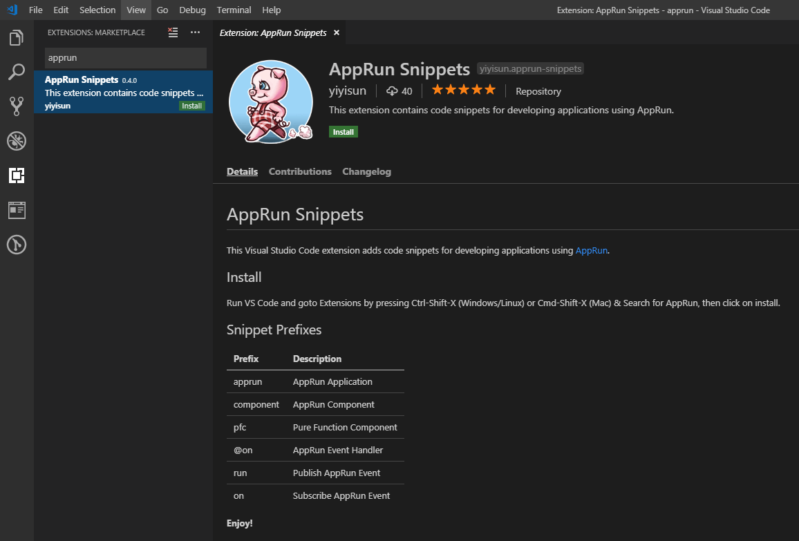 apprun npm