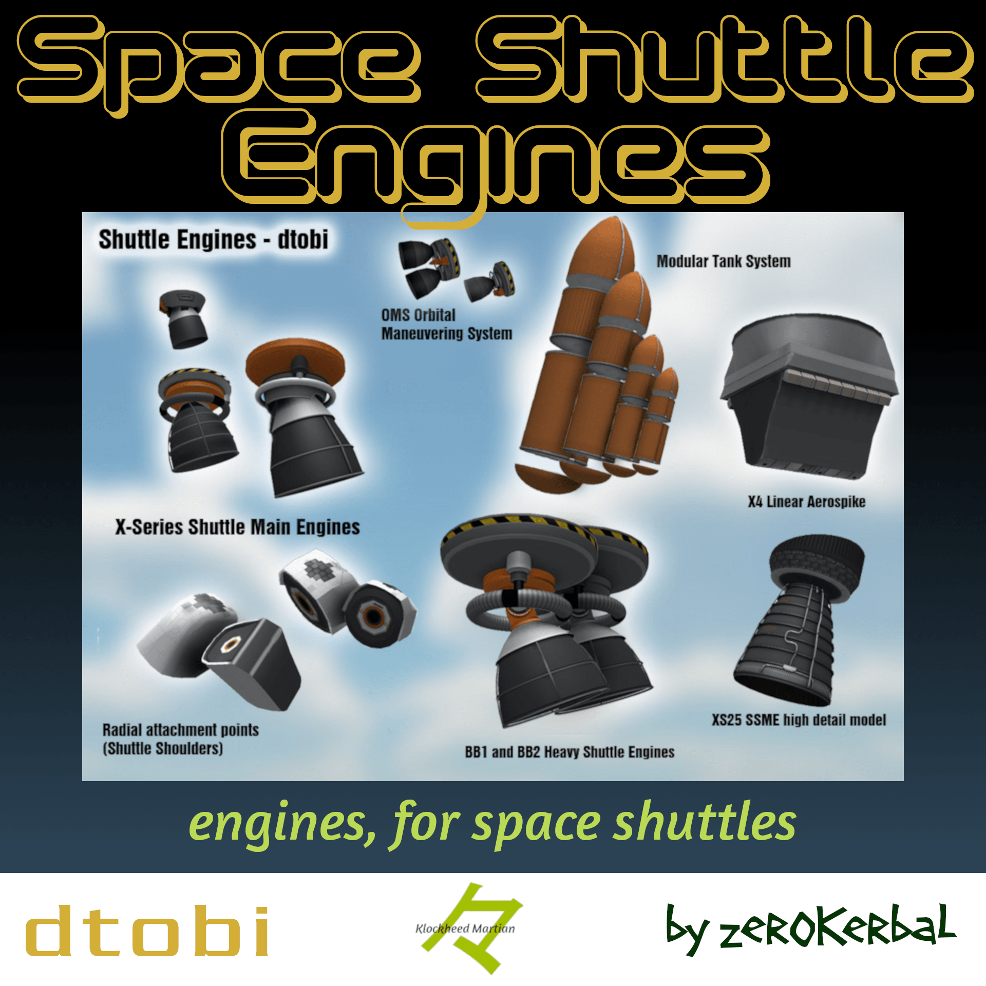 Space Shuttle Engines (SSE) by dtobi Mods Kerbal Space Program