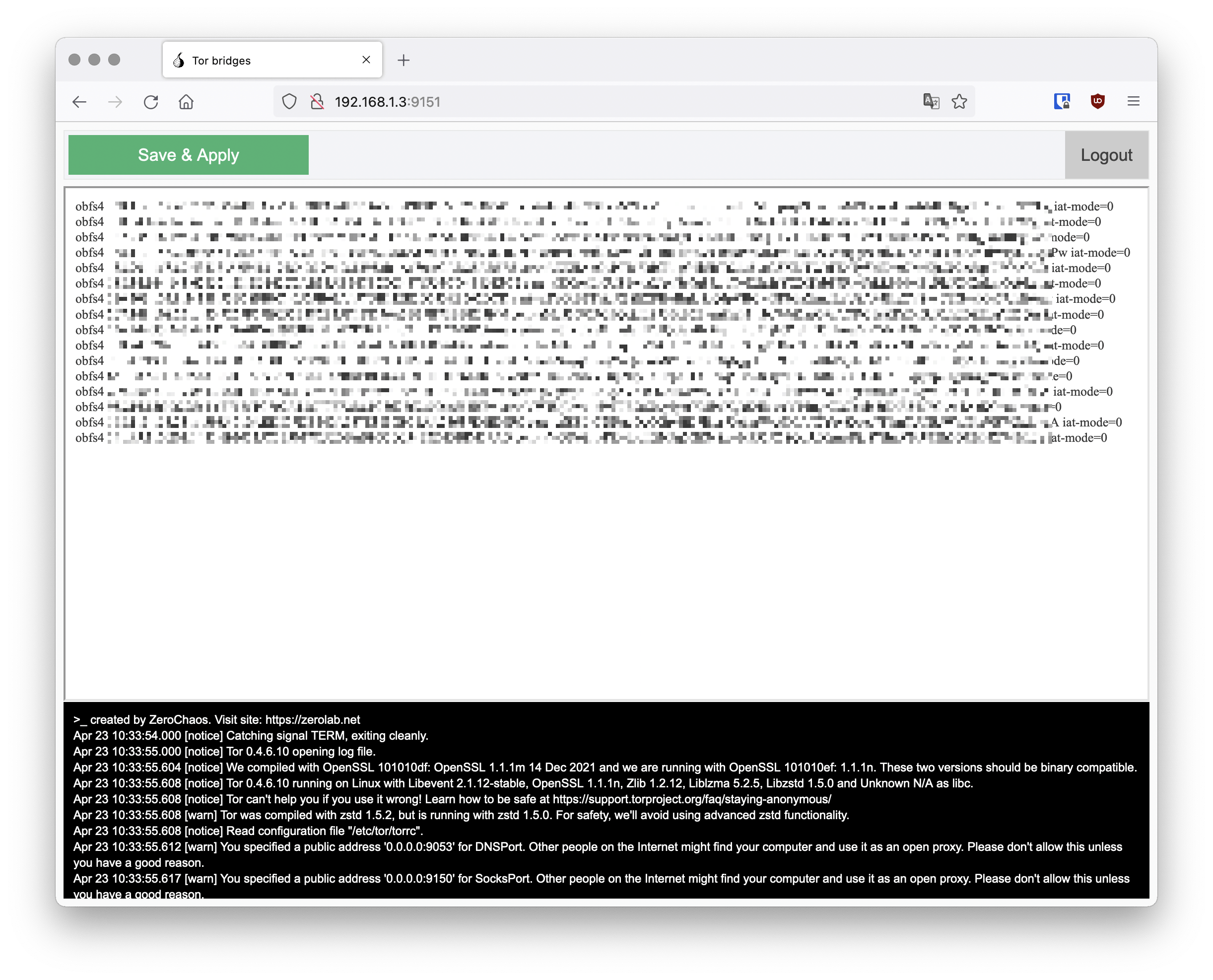GitHub Tor с SOCKS 5 proxy, TorDNS и вебинтерфейсом с