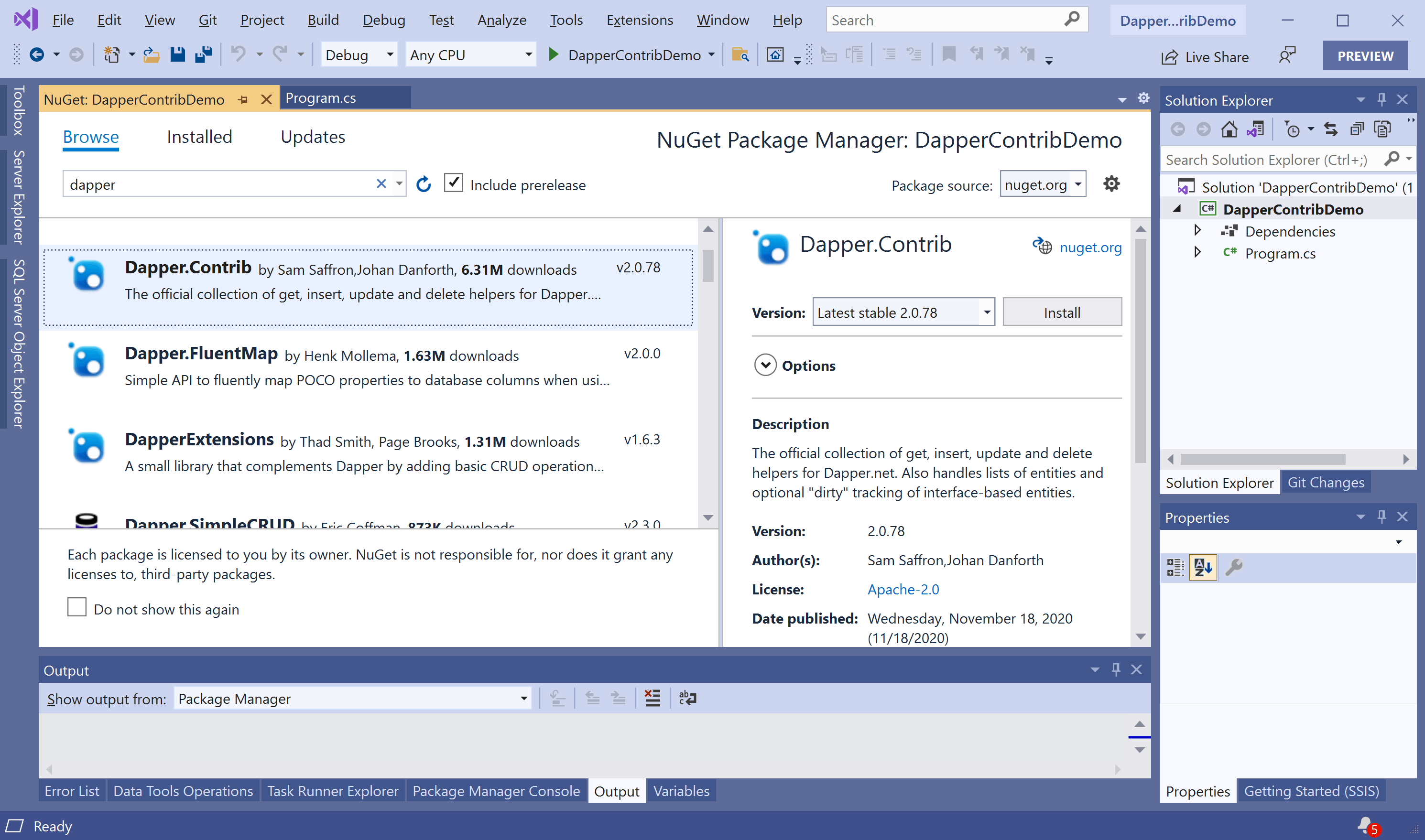 Dapper Contrib Environment Setup dappercontrib Tutorial