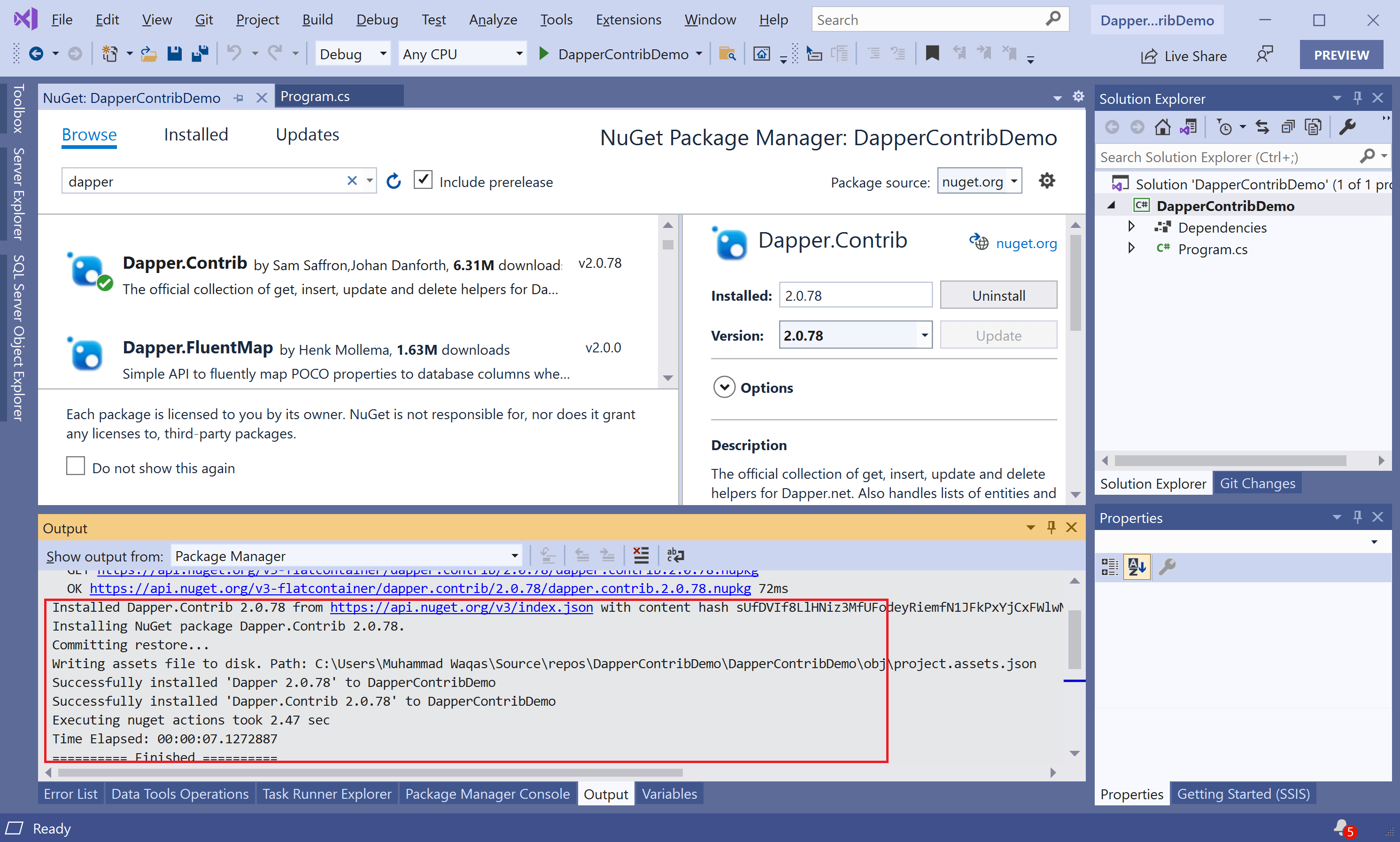 Dapper Contrib Environment Setup dappercontrib Tutorial