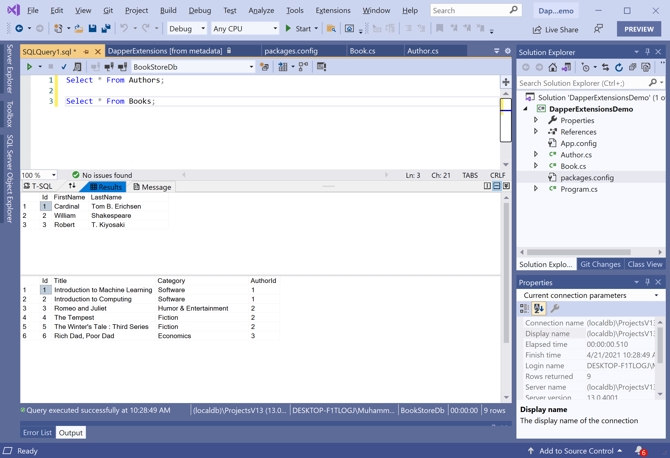Dapper Extensions Read Data dapperextensions Tutorial