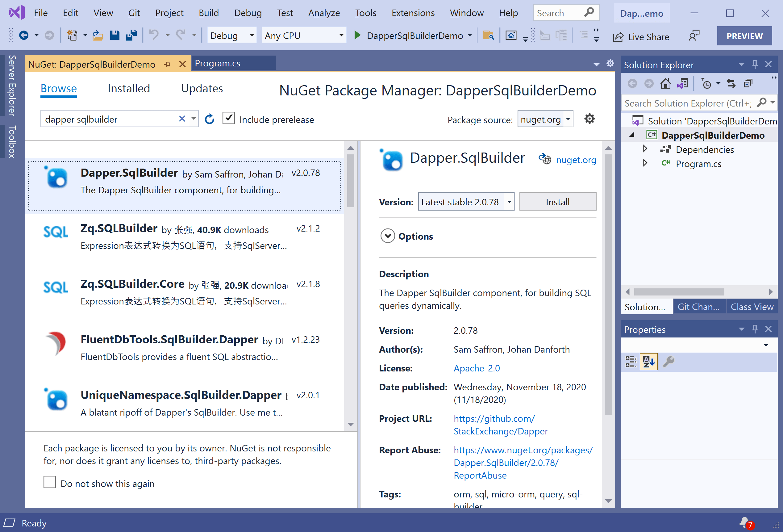Dapper SqlBuilder Getting Started dappersqlbuilder Tutorial