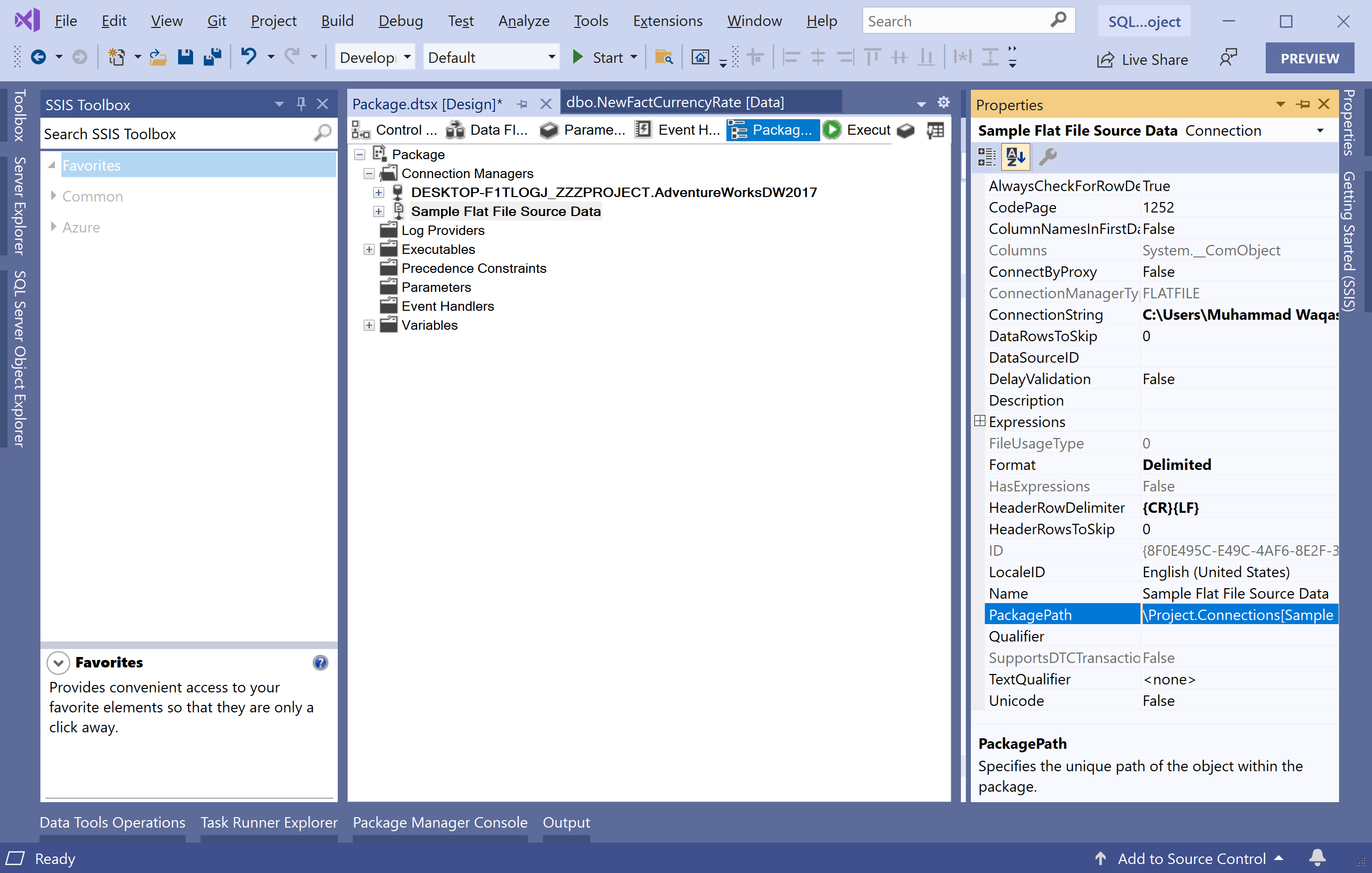 SSIS Update Flat File Connection Manager ssis Tutorial