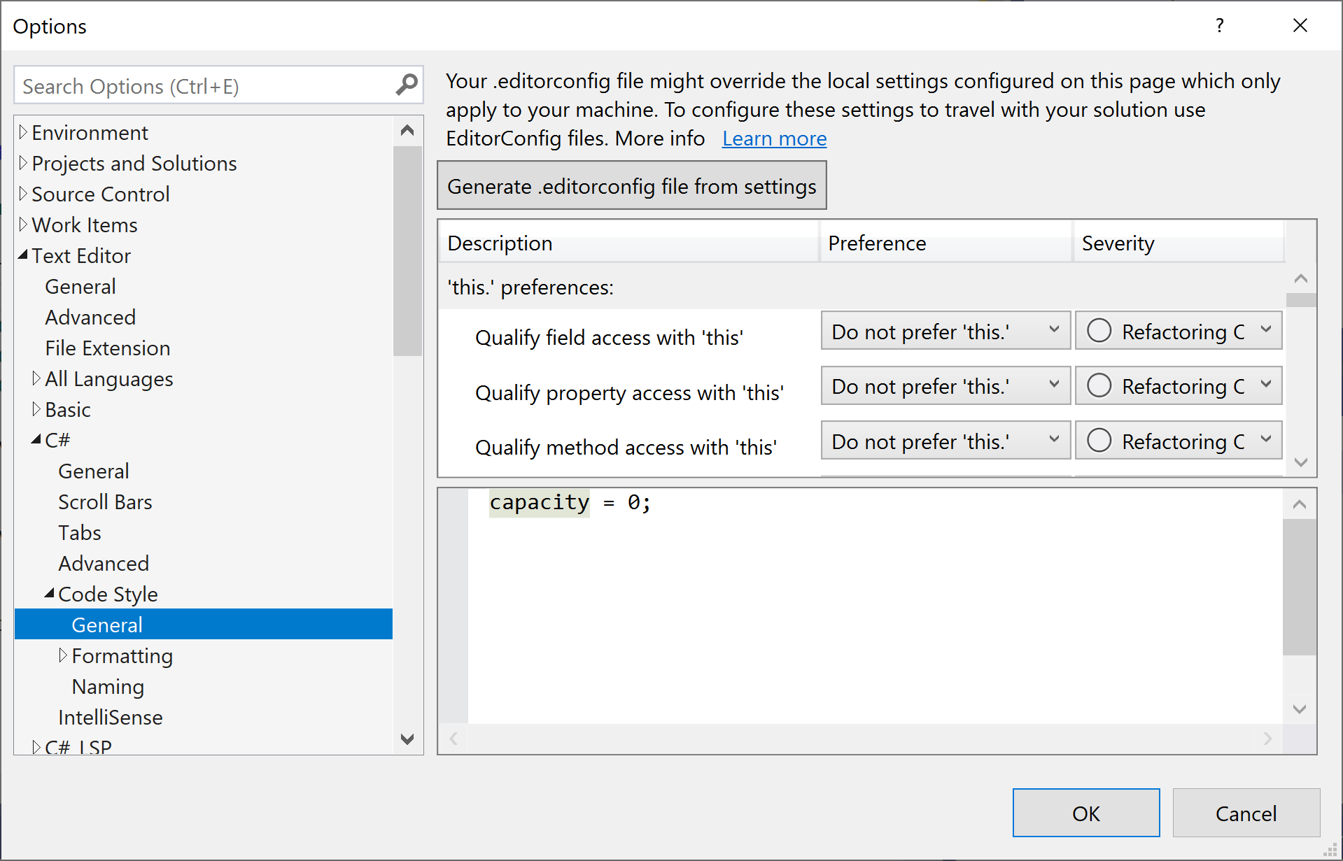 Visual Studio Code Style Preferences visualstudio Tutorial