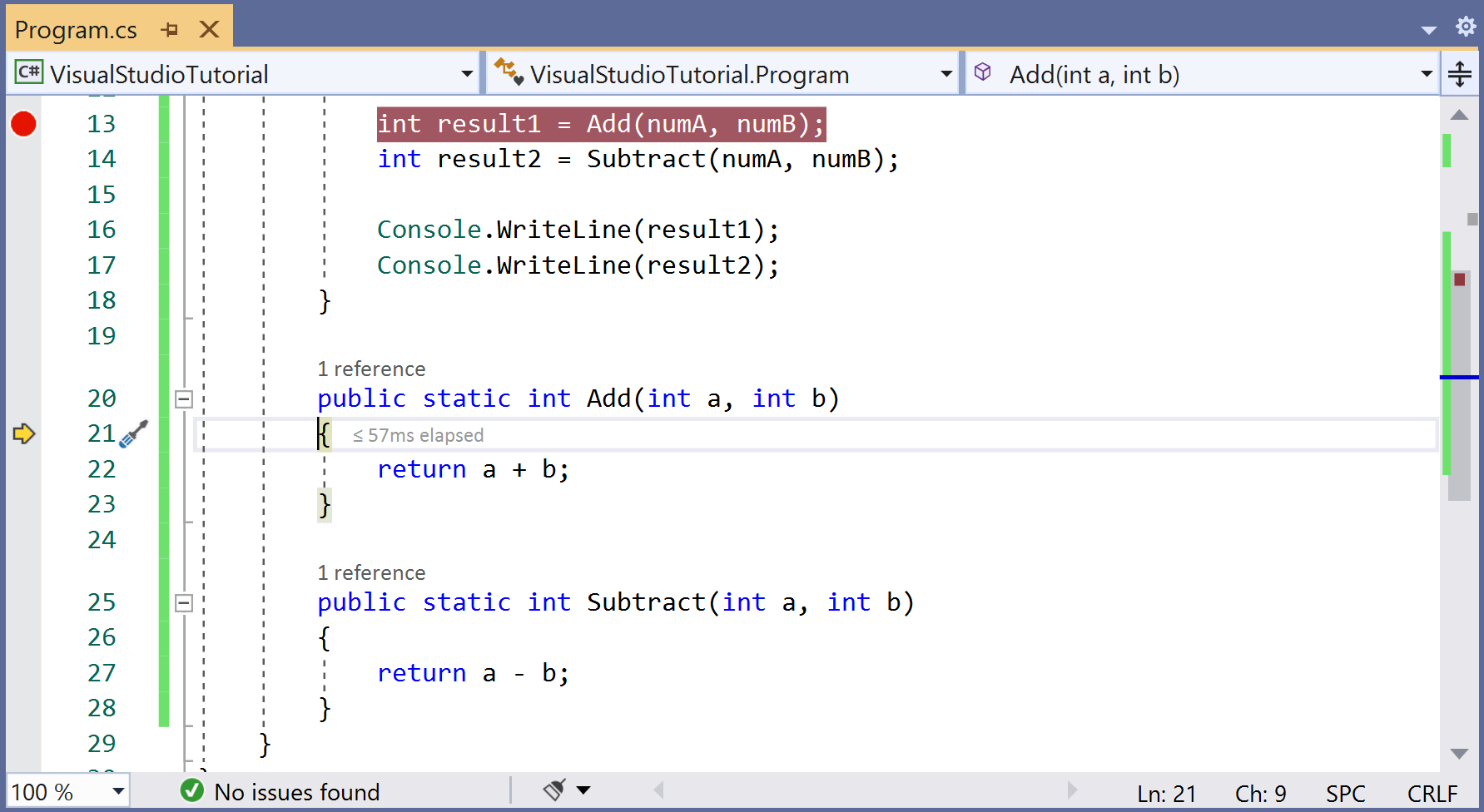 Visual Studio Debugging in Visual Studio visualstudio Tutorial