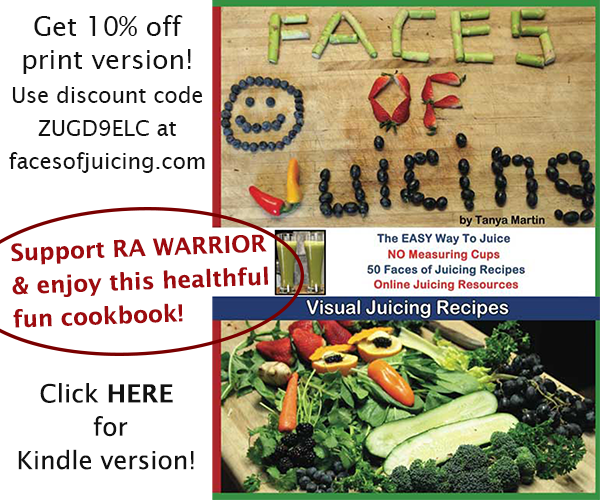 Faces_of_Juicing_book Rheumatoid Arthritis Warrior