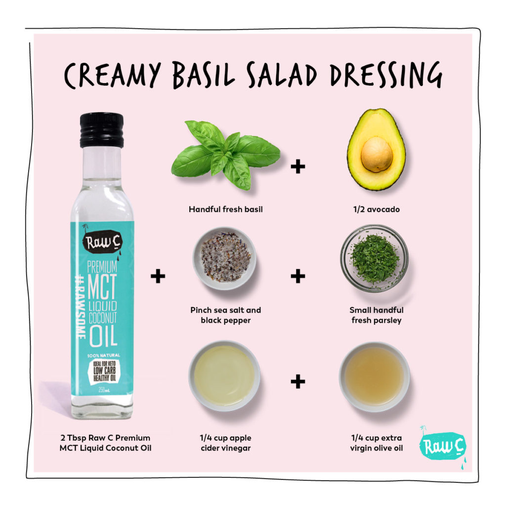Creamy Basil Salad Dressing Raw C
