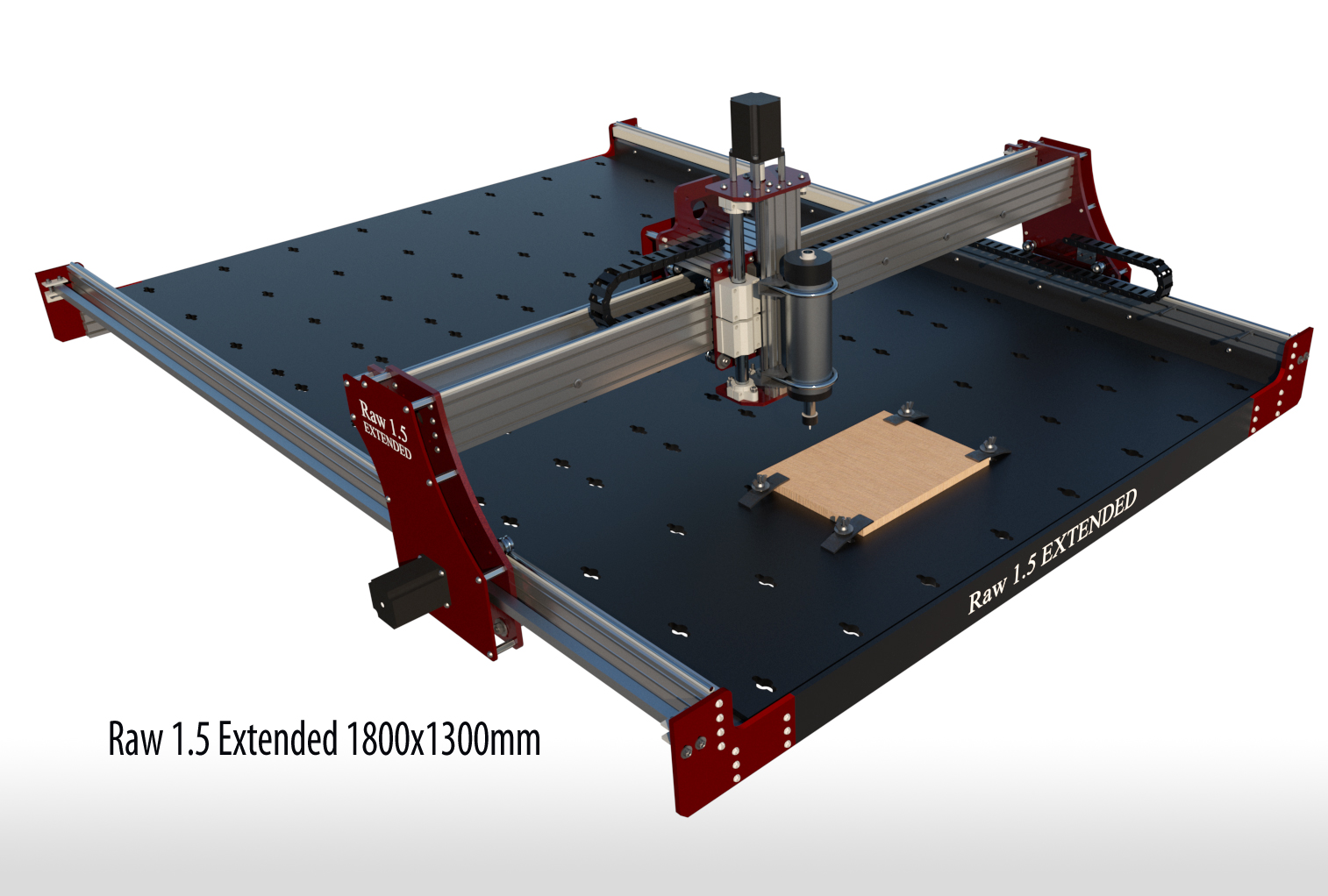 Raw 1.5 EXTENDED CNC kit 1800x1300mm with Racks and pinions. Rawcnc