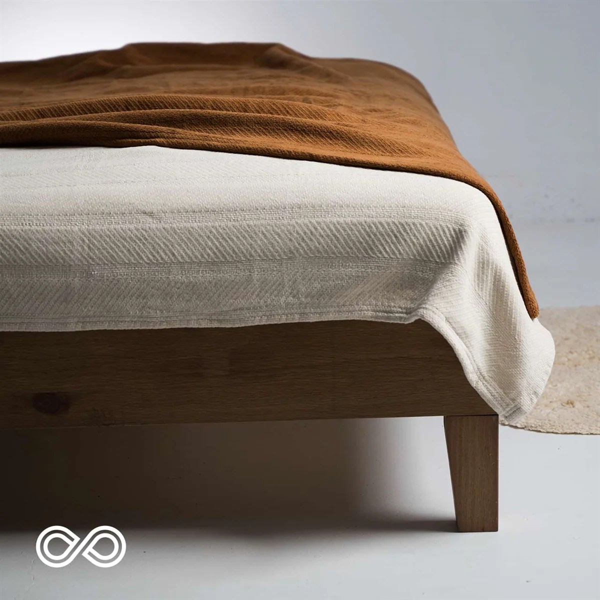 100 Organic Cotton Chenille Blanket (Grown & Made in USA) (Dyefree