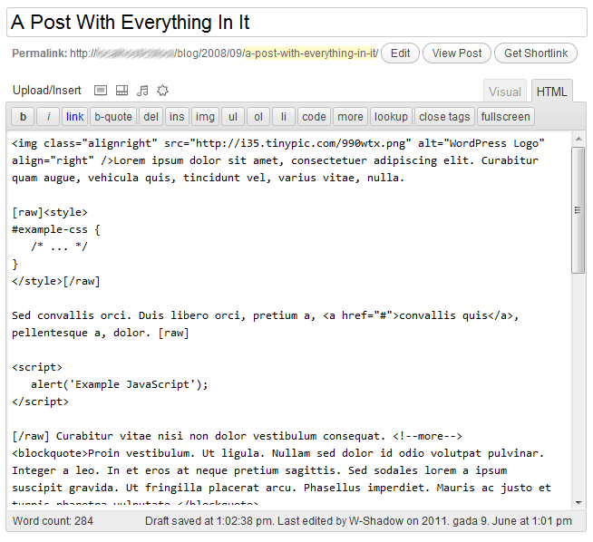 Screenshots Raw HTML Pro