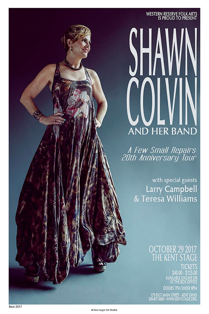 Shawn Colvin 2017 Concert Poster Raw Sugar Art Studio