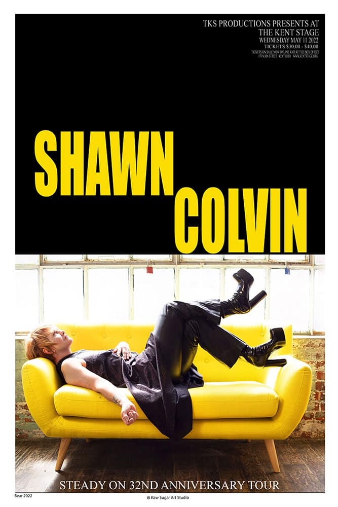 Shawn Colvin 2022 Concert Poster Raw Sugar Art Studio
