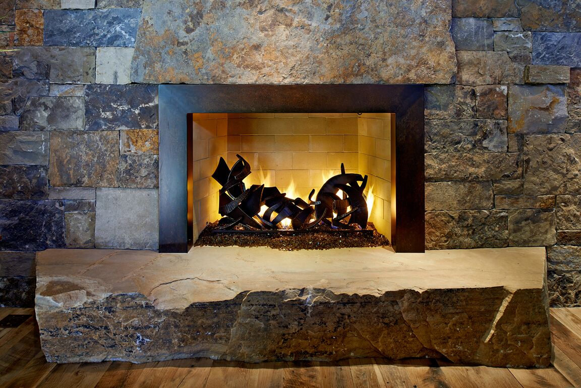 Crescent Handcrafted Metal Fireplace Sculptures Raw Urth Designs