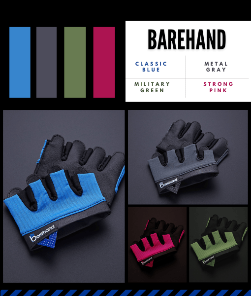 Barehand Minimalist gloves for lifting athletes