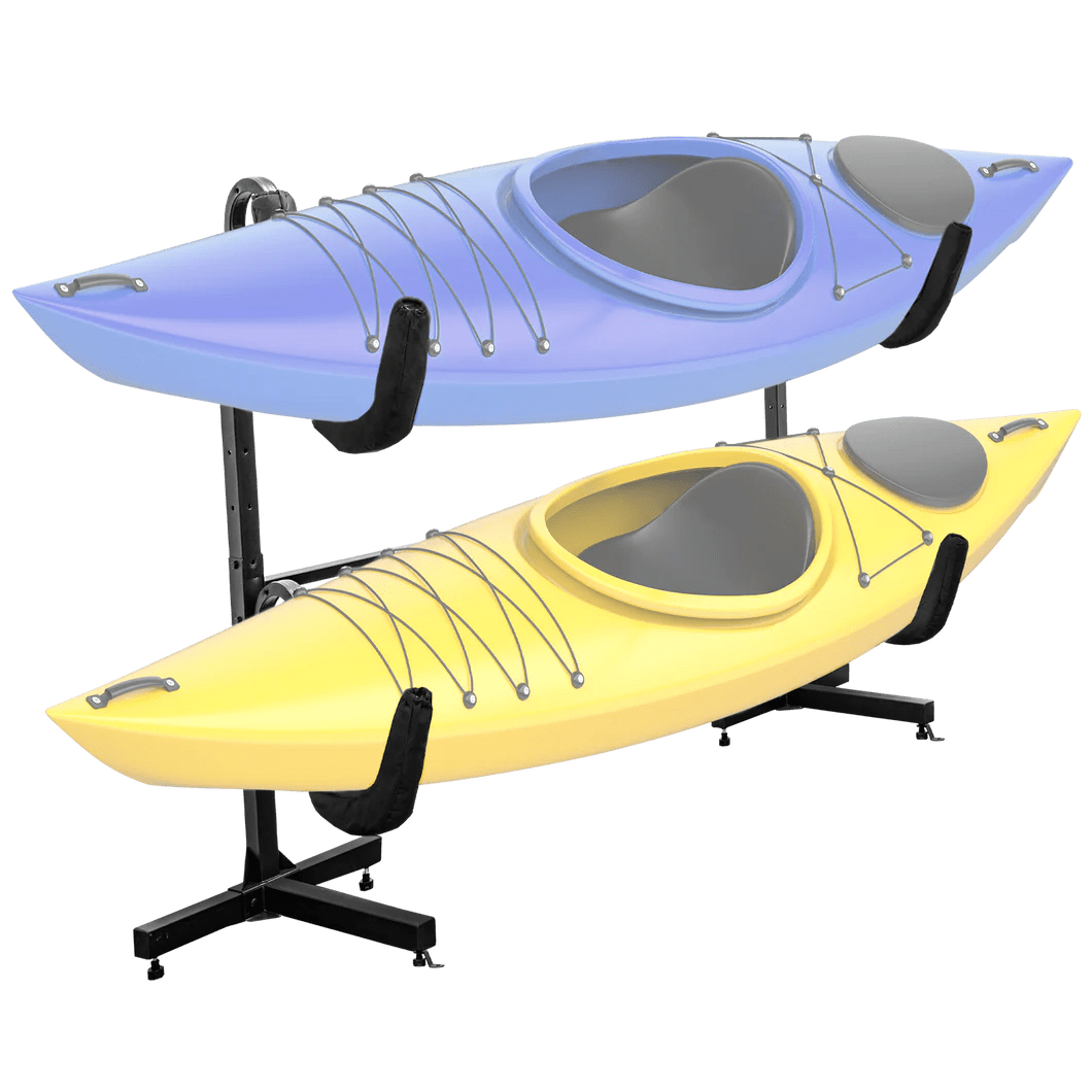 Deluxe Freestanding TwoKayak Storage Rack Raxgo