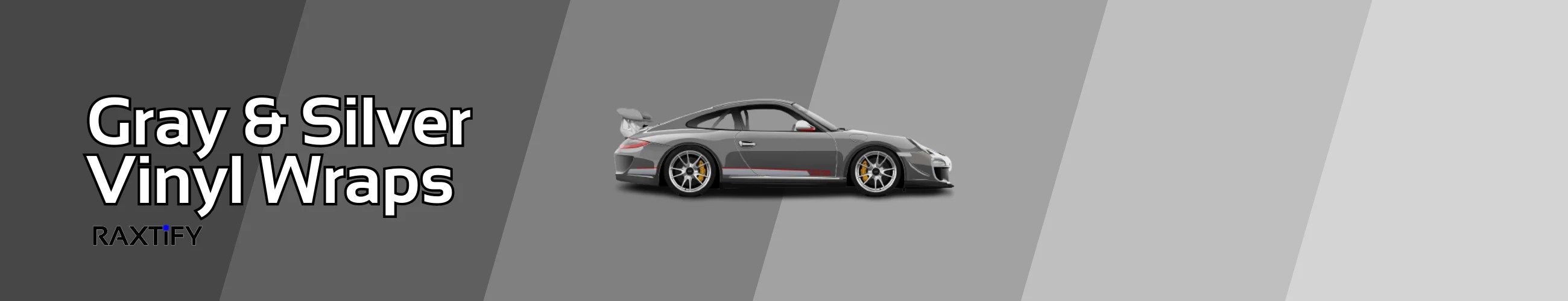 Gray & Silver Vinyl Wraps for Vehicles RAXTiFY