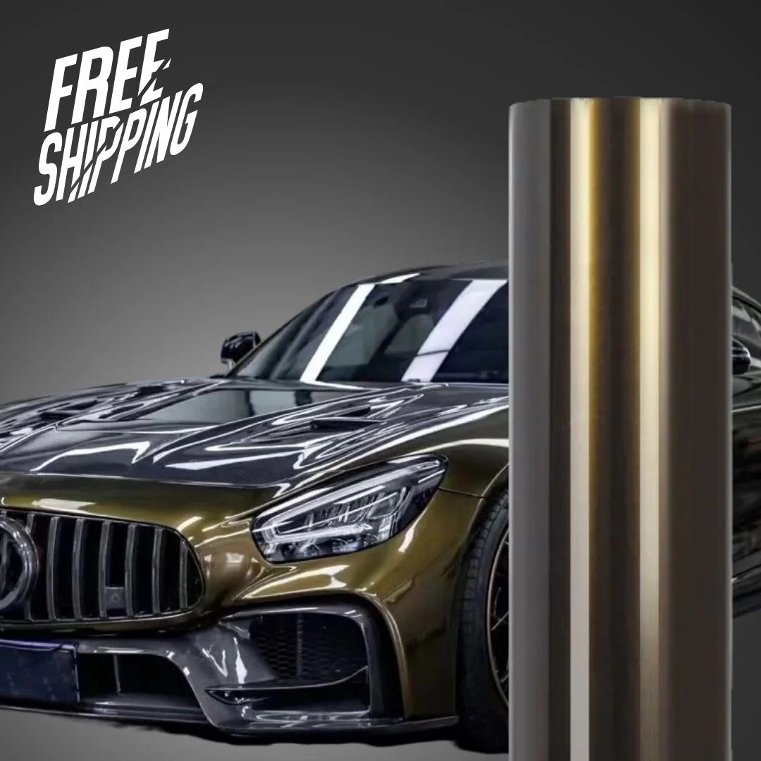 Gloss Metallic Midnight Gold Vinyl Car Wrap RAXTiFY