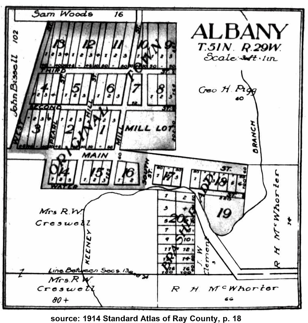Ray County, Missouri, Genealogy Resources, Albany Links
