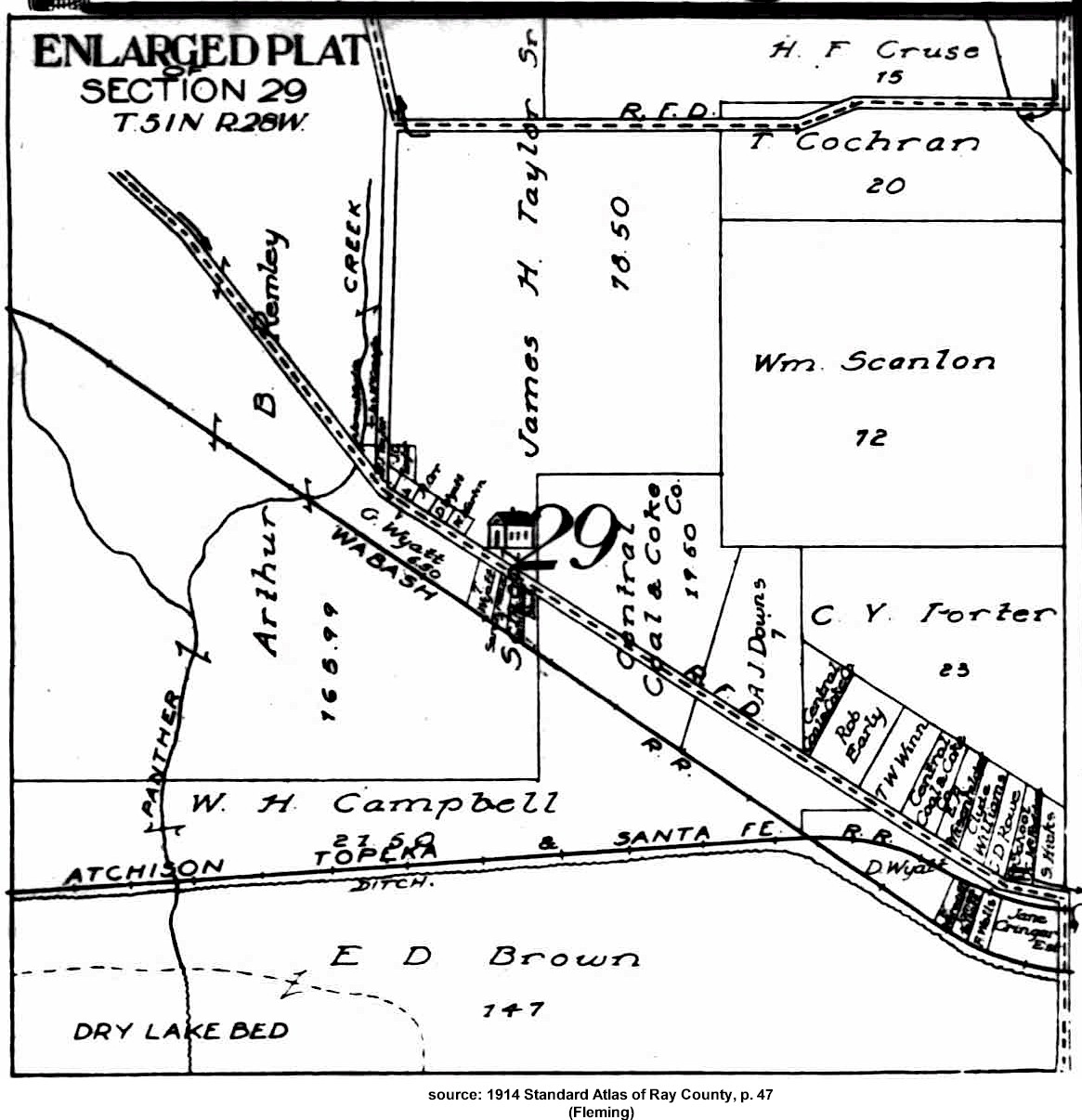 Ray County Plat Map Ray County, Missouri, Genealogy Resources, Fleming Links