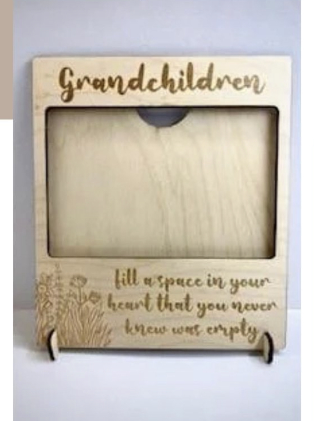 Personalised grandparents frame RayBeam Makes