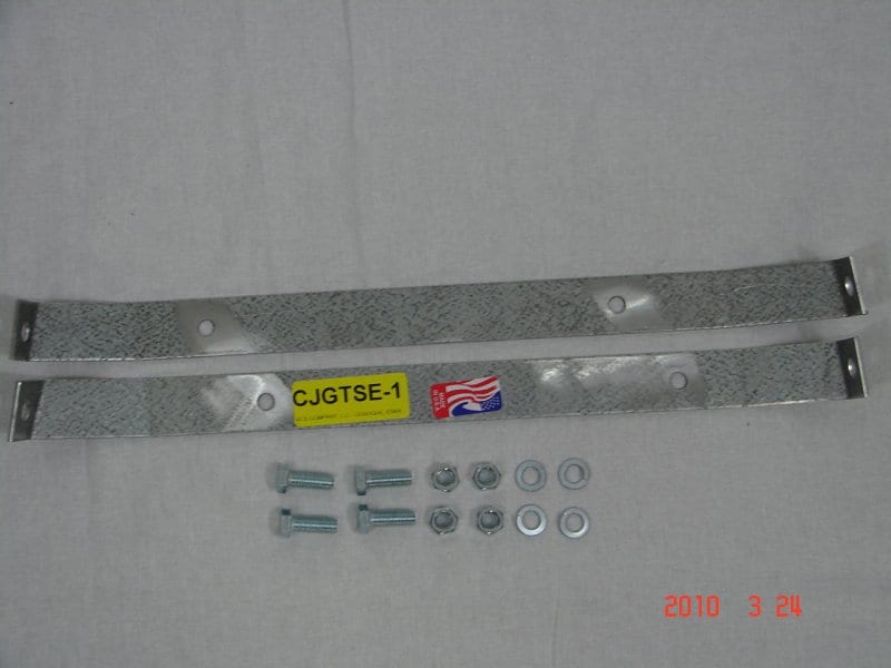 19721990 Jeep CJ or Jeep YJ 15 gal skid plate end straps pair w bolts