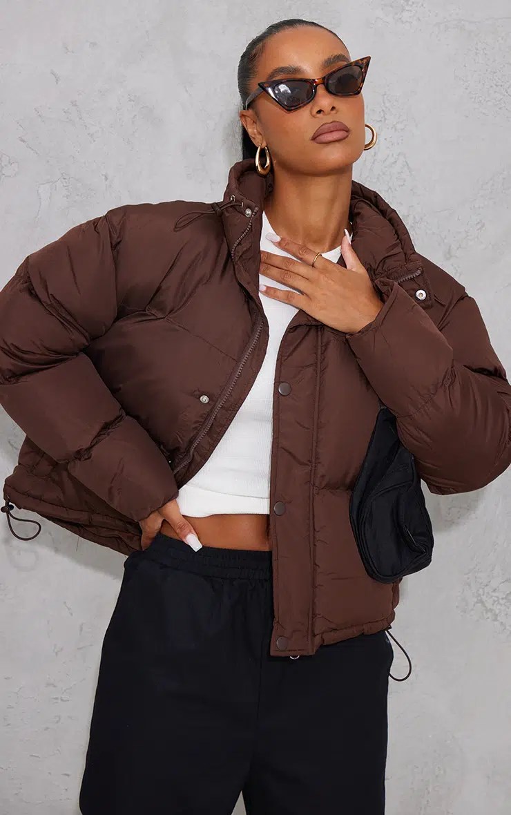The 15 Best Brown Puffer Jackets For Women To Wear This Winter