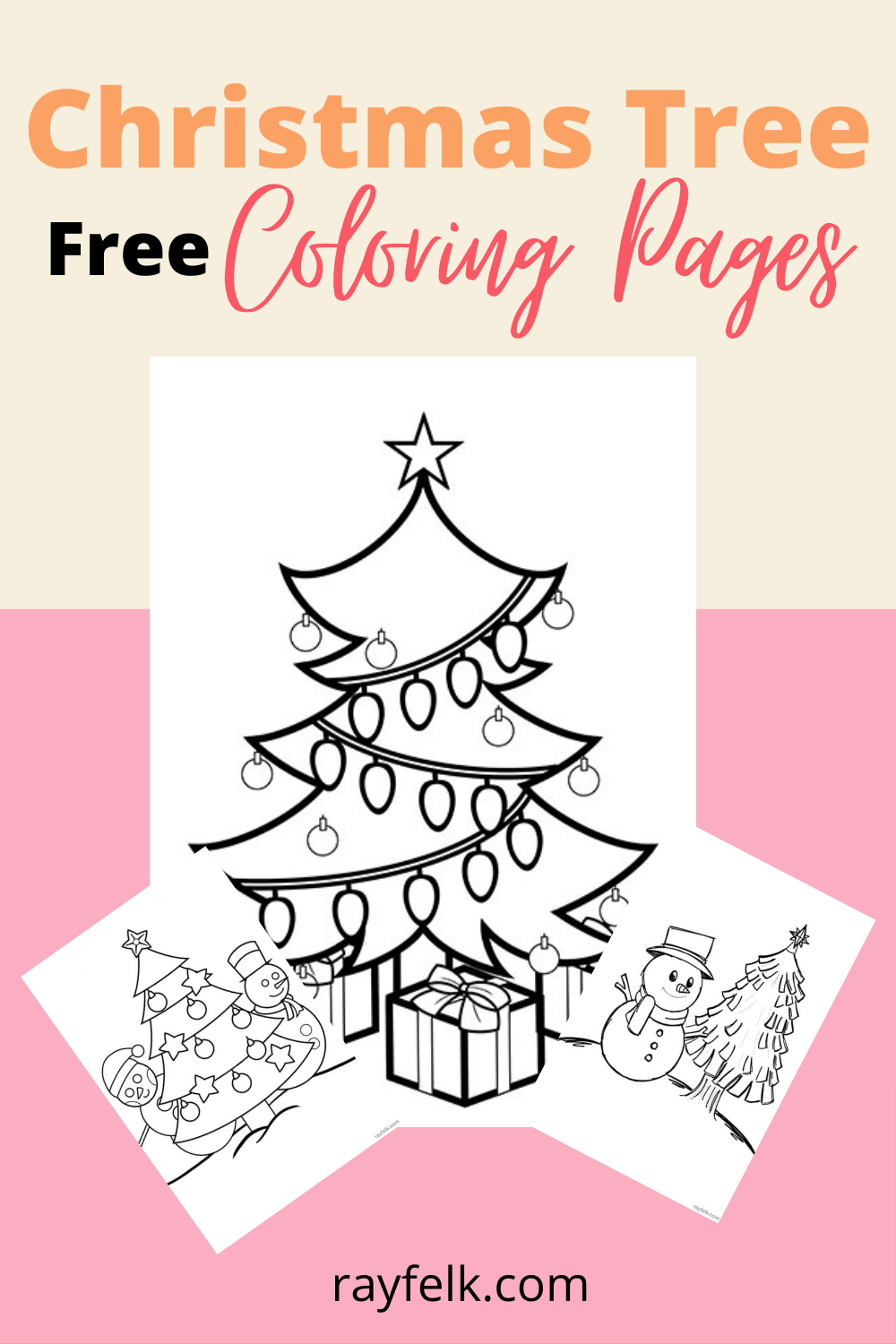 Christmas Tree Coloring Pages Free PDF Printables RAYFELK