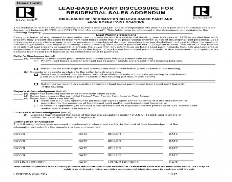 LEAD PAINT DISCLOSURES Rayness Analytica I Online Business Lawyers