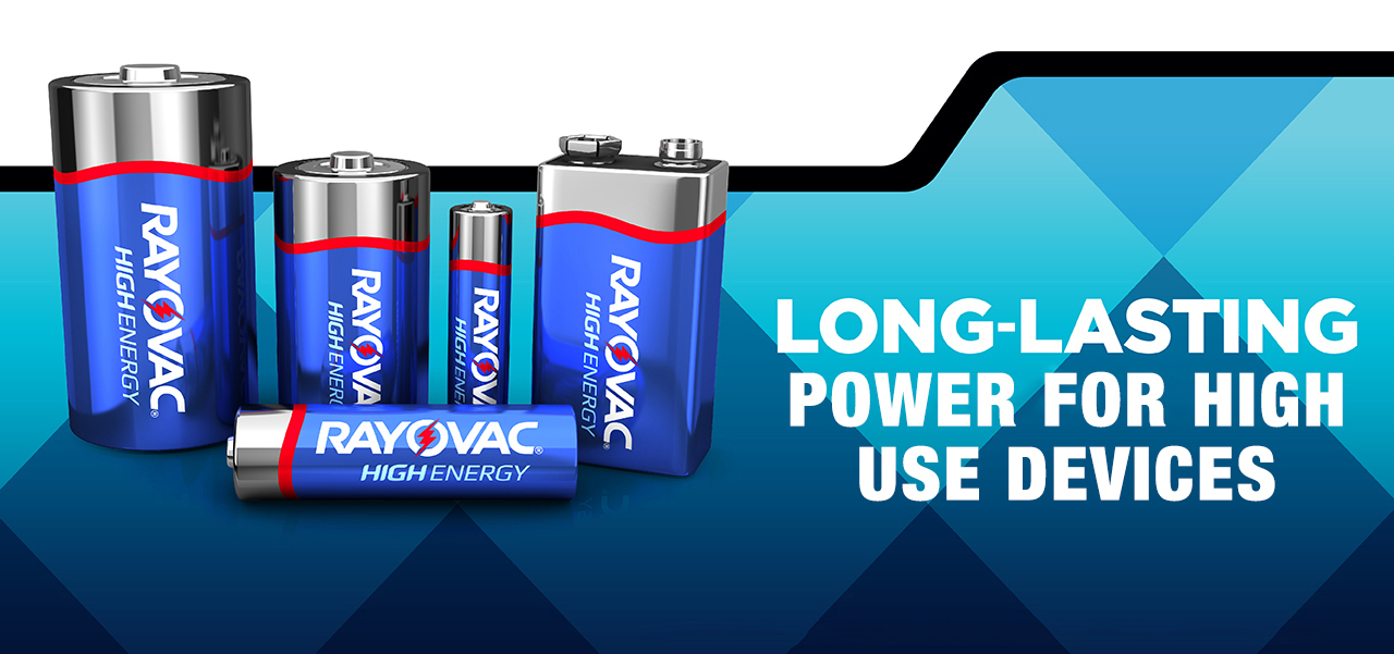 9V HIGH ENERGY™ Alkaline Batteries Rayovac