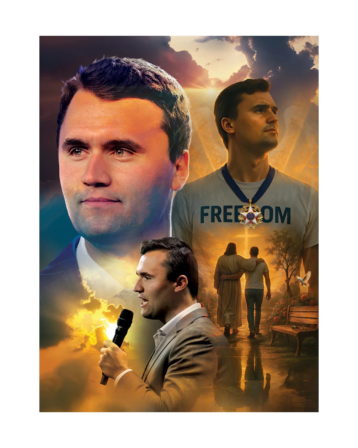 Charlie Kirk Tribute Painting Eternal Voice Of Freedom Ray Simon Art