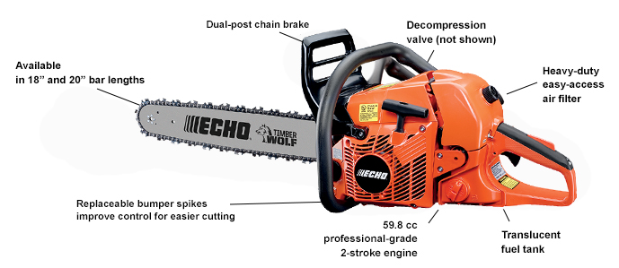 ECHO CS-590 59.8cc Chain saw – Ray's Small Engines