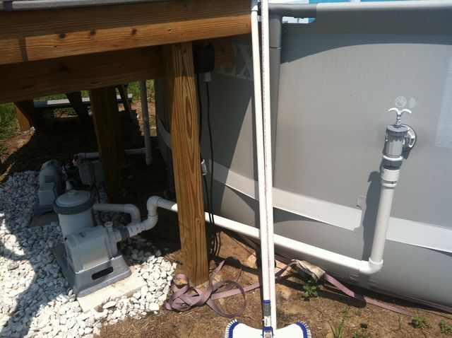 My Intex 16x48 with custom deck and stairs