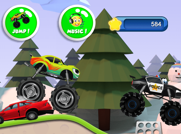Monster Trucks Game for Kids 2 Raz Games Razmobi