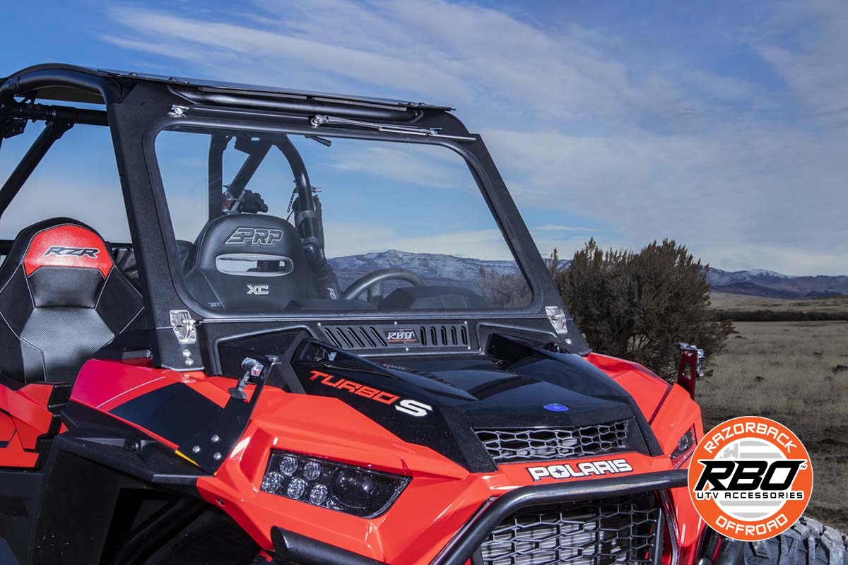 Polaris RZR XP Turbo S Folding Glass Windshield Razorback Offroad™