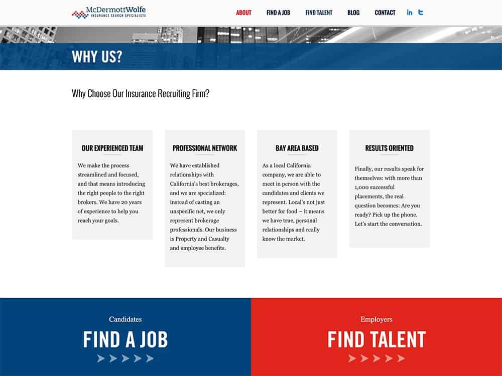 Insurance Search Specialists Razorfrog Web Design in San Francisco