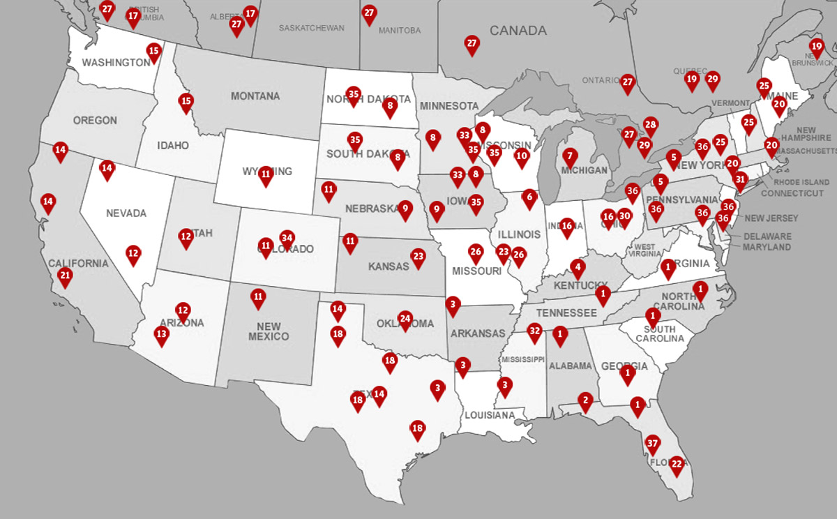 Find Dealers Throughout North America