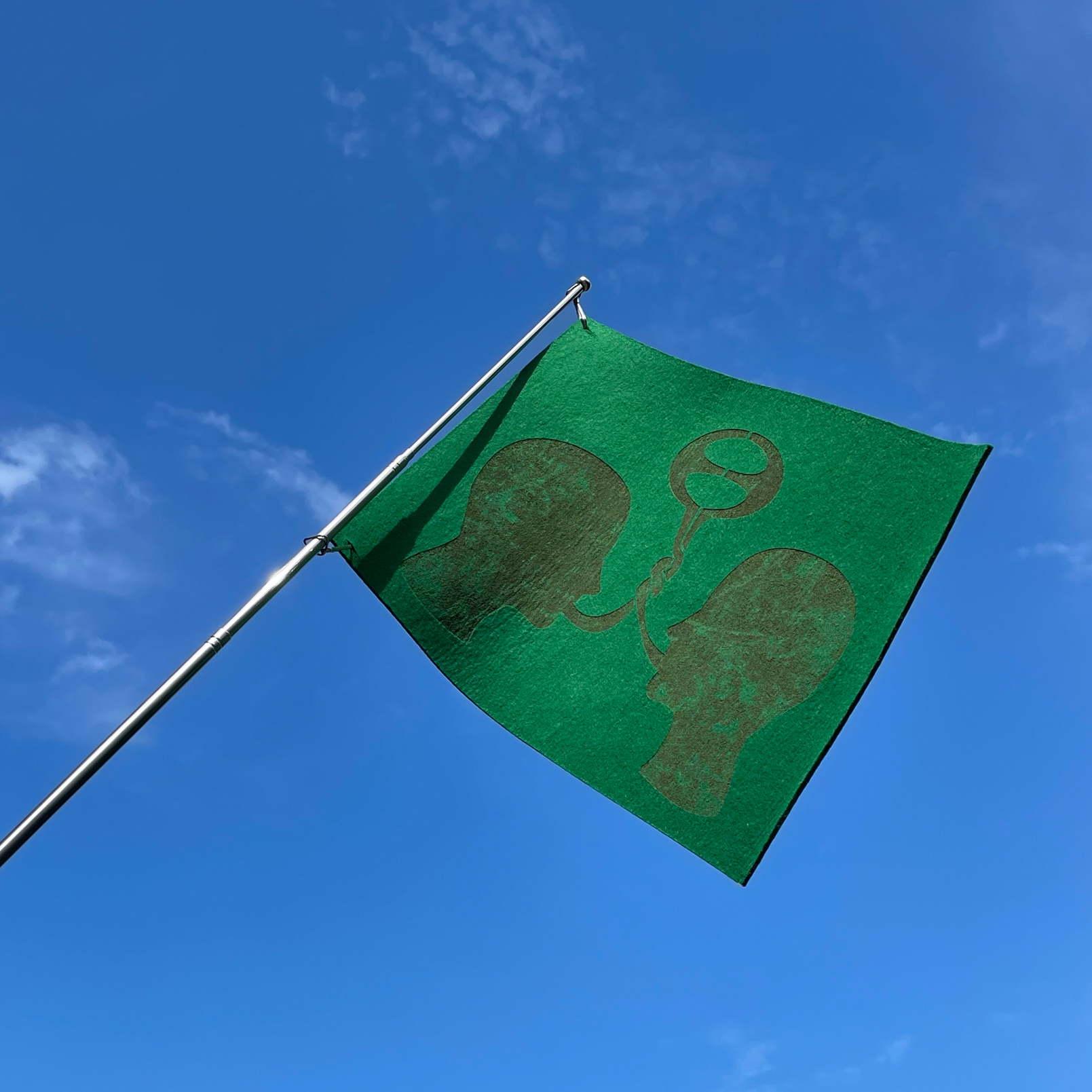 Laser cut felt flag for a universal language RazorLAB