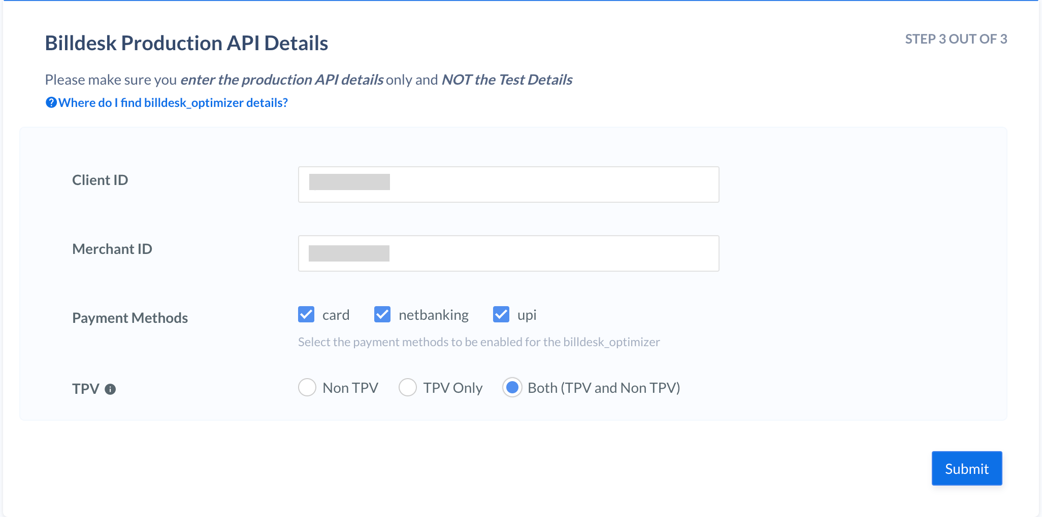 BillDesk Razorpay Docs