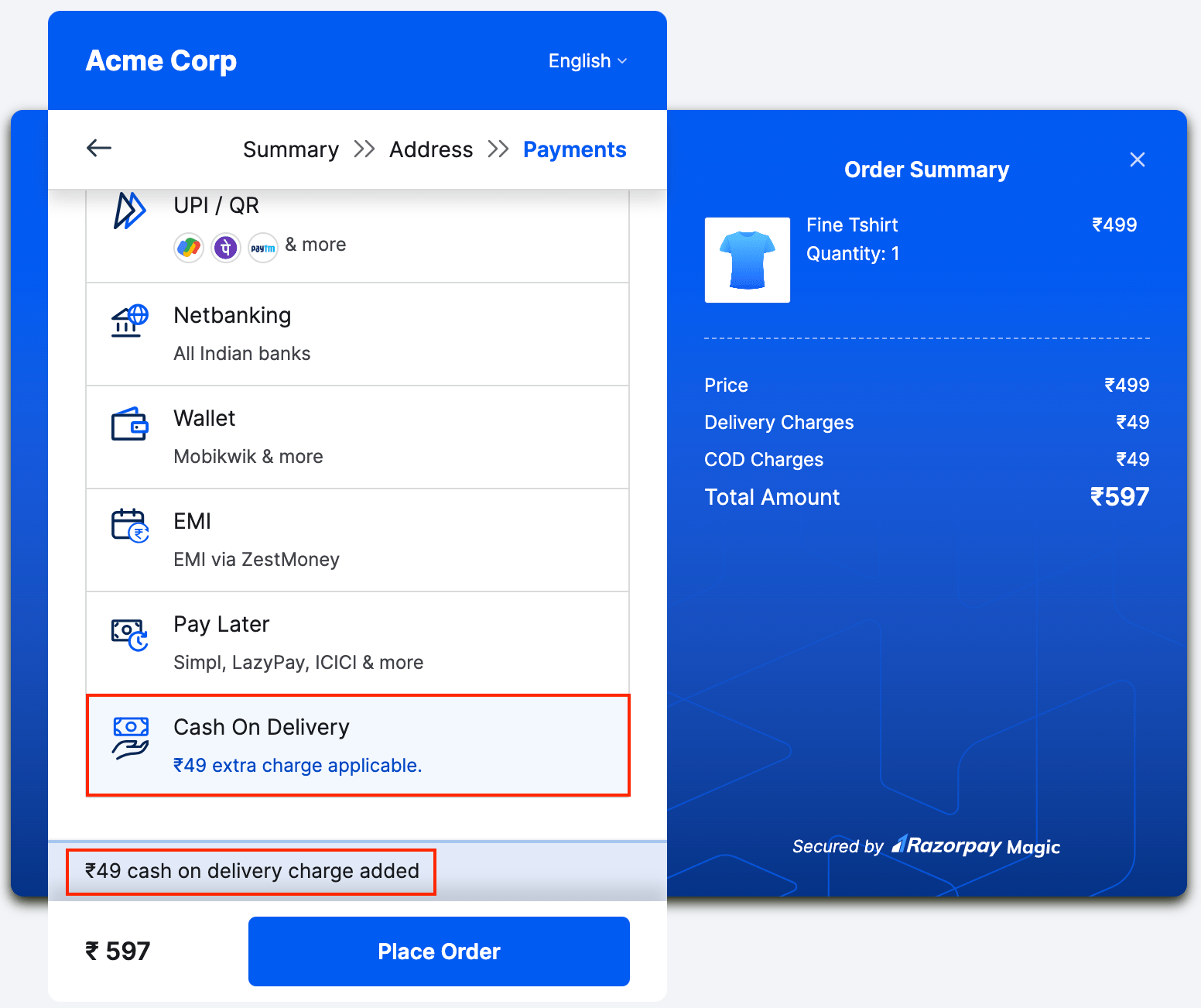 Razorpay Magic Checkout Flow Razorpay Docs