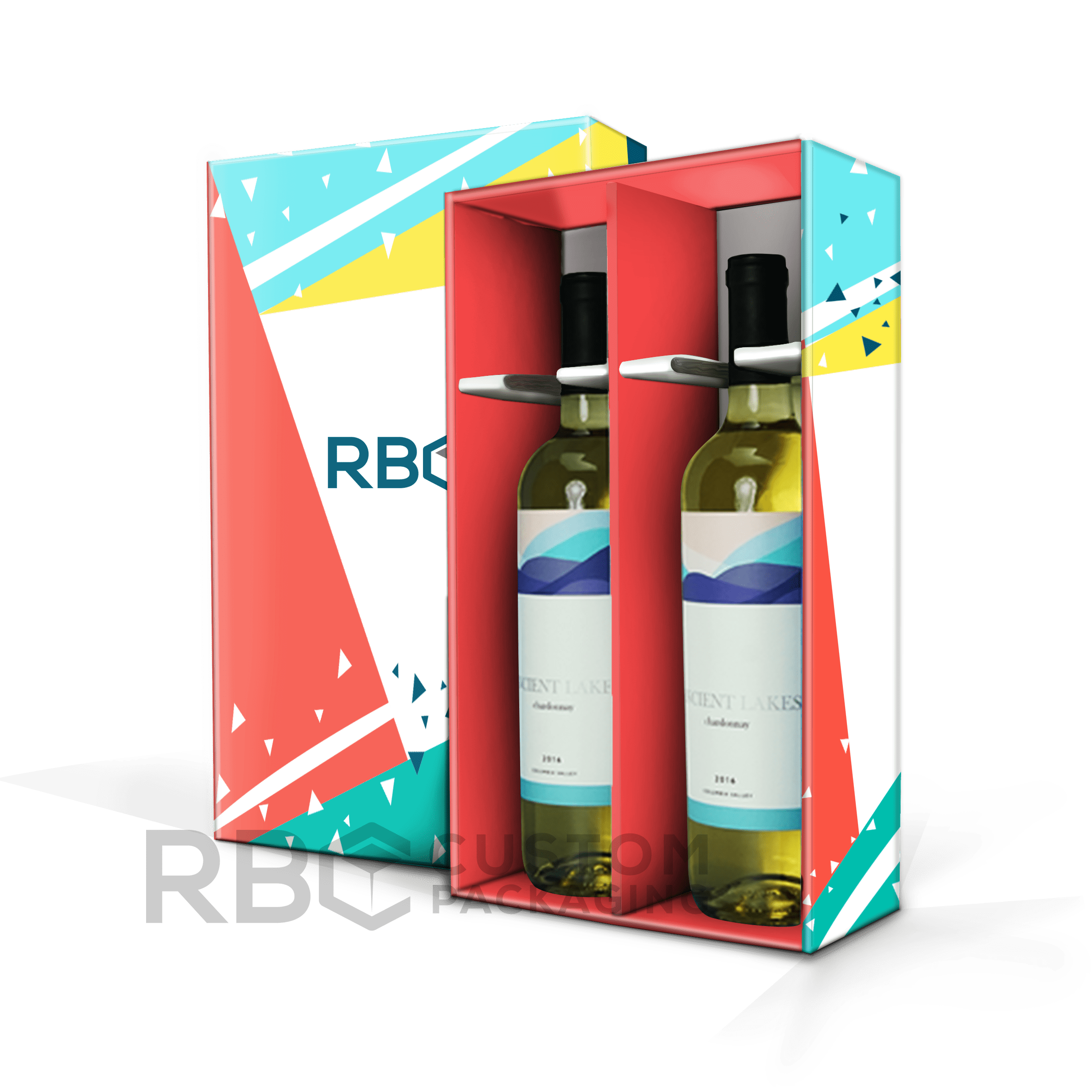 Two Bottle Wine Display Gift Box RBC Custom Packaging